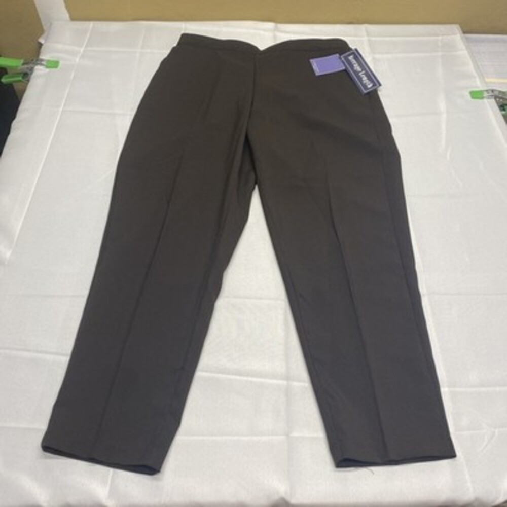 NWT lauren Scott Women's Plus Size Brown Polyester Dress Pants! Size 18W